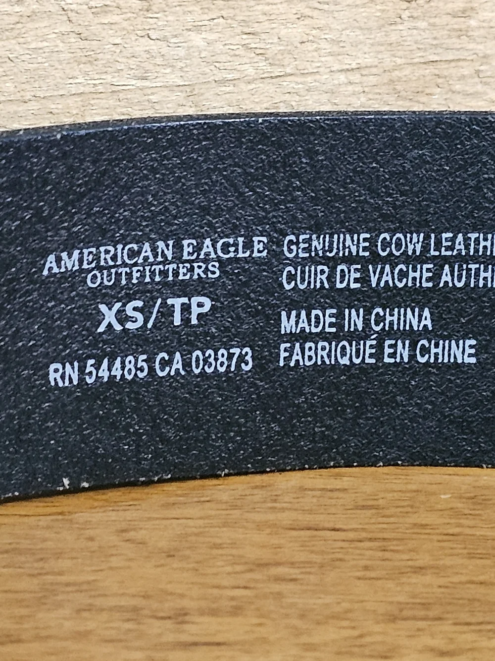 American Eagle Black Leather Belt XS 26